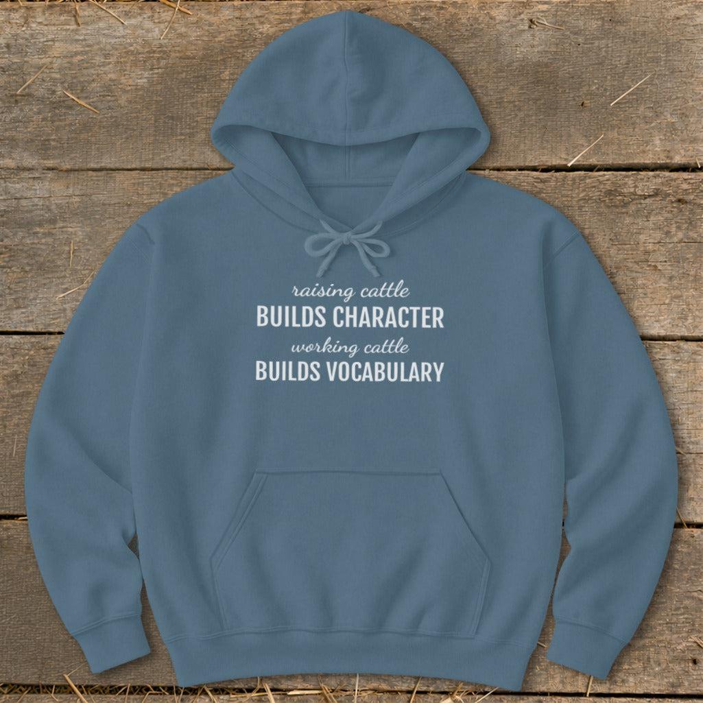 Working Cattle Builds Vocabulary Hoodie