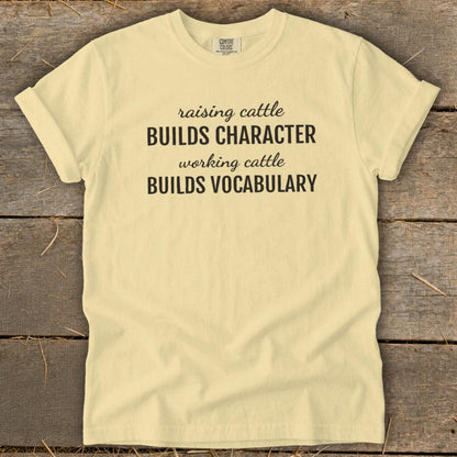 Working Cattle Builds Vocabulary Signature Tee