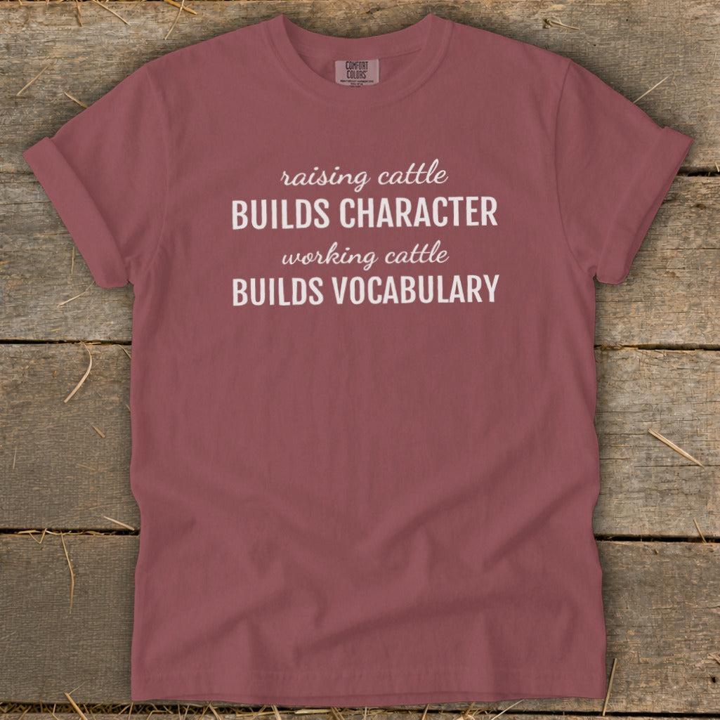 Working Cattle Builds Vocabulary Signature Tee