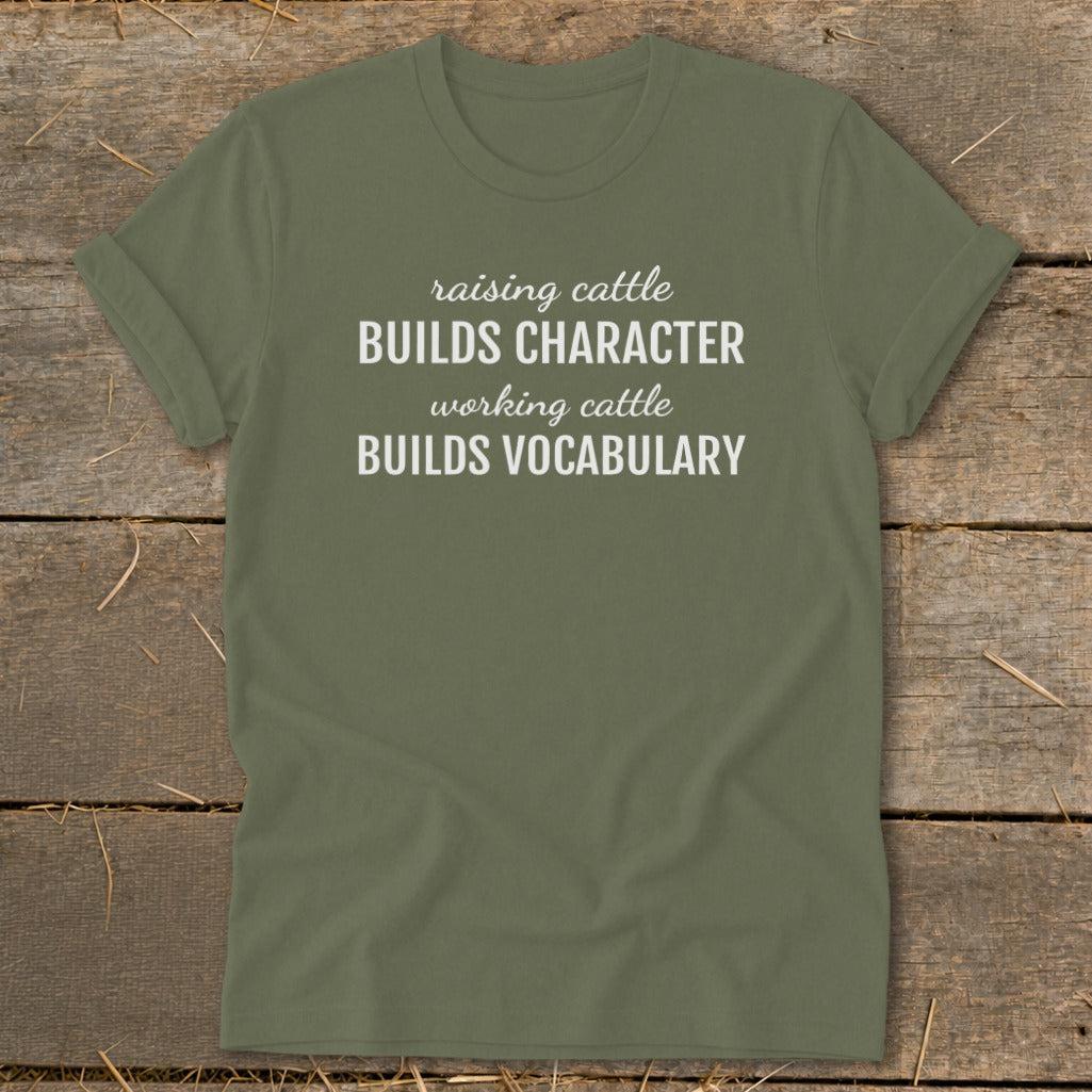 Working Cattle Builds Vocabulary Softstyle Tee