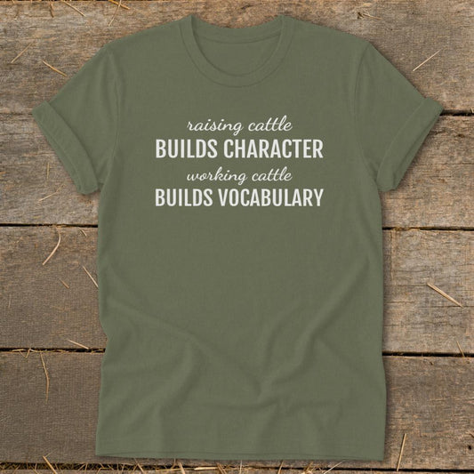 Working Cattle Builds Vocabulary Softstyle Tee