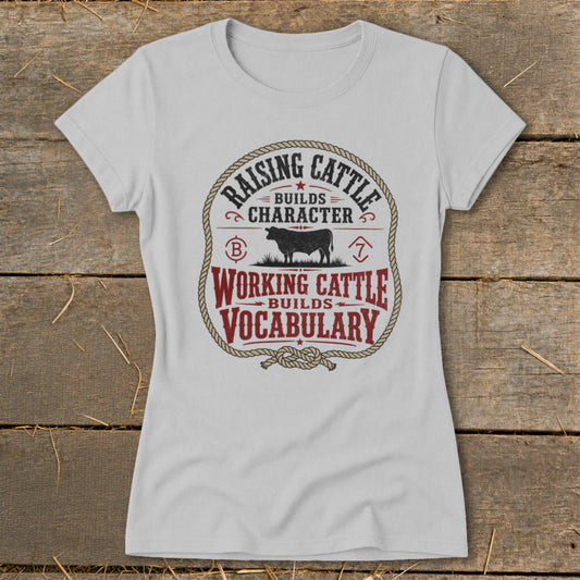 Working Cattle Vocabulary Ladies Tee