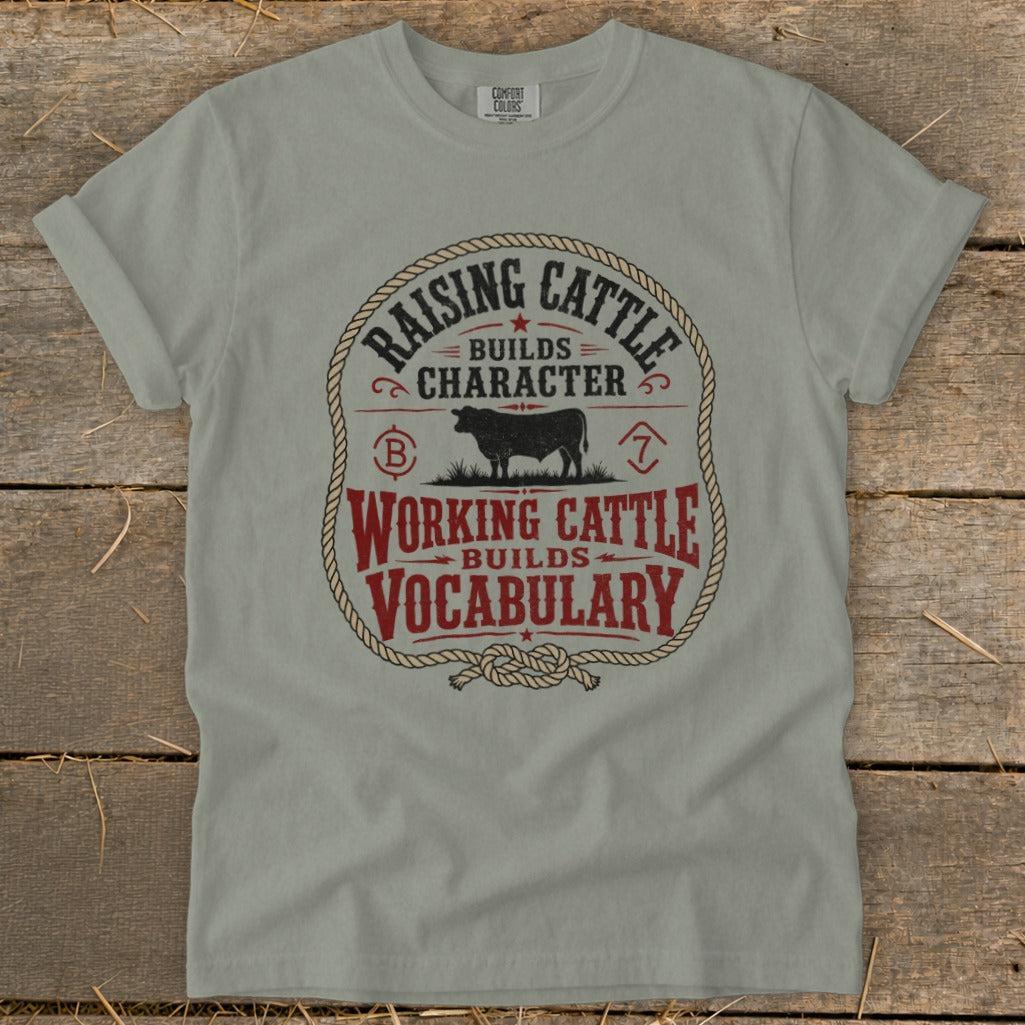 Working Cattle Vocabulary Signature Tee