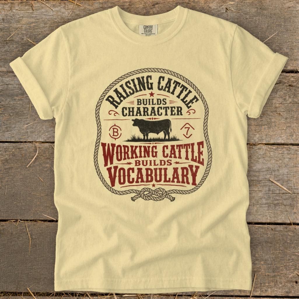 Working Cattle Vocabulary Signature Tee