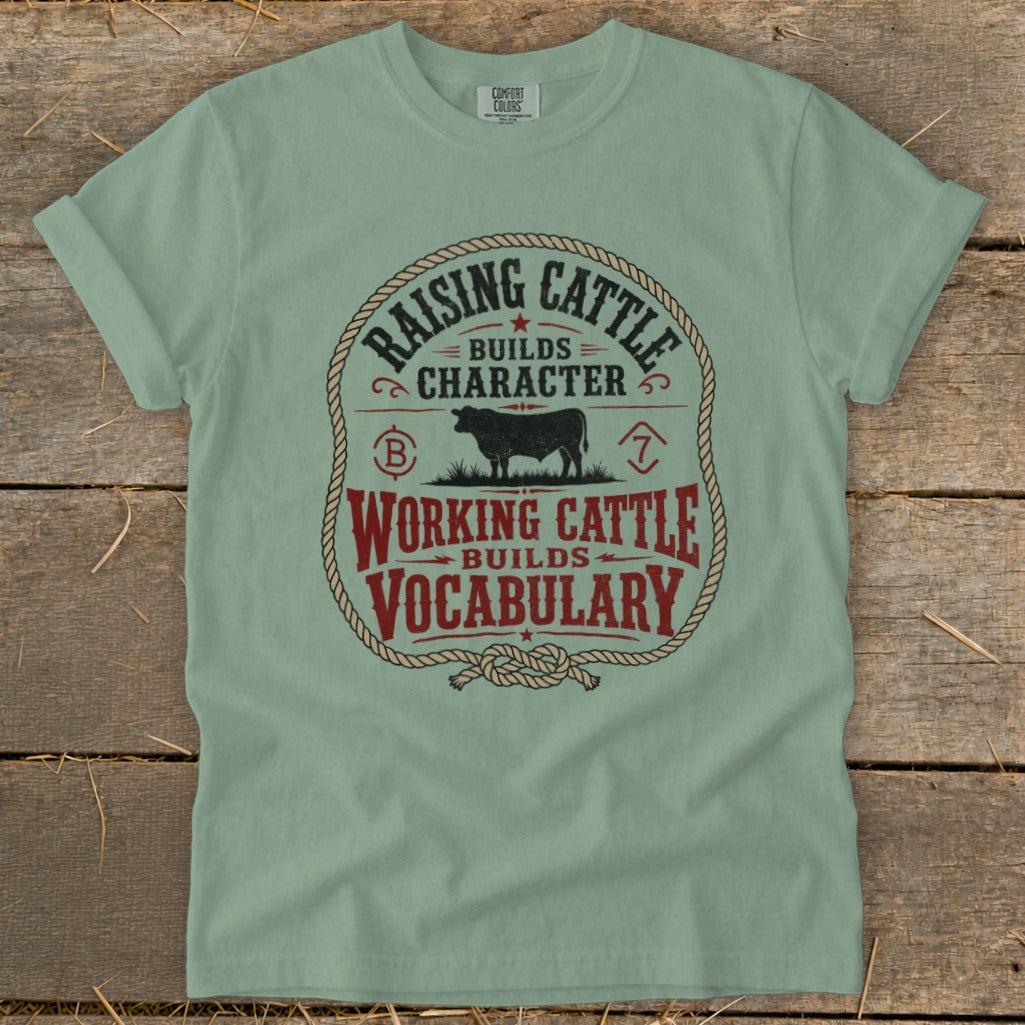 Working Cattle Vocabulary Signature Tee