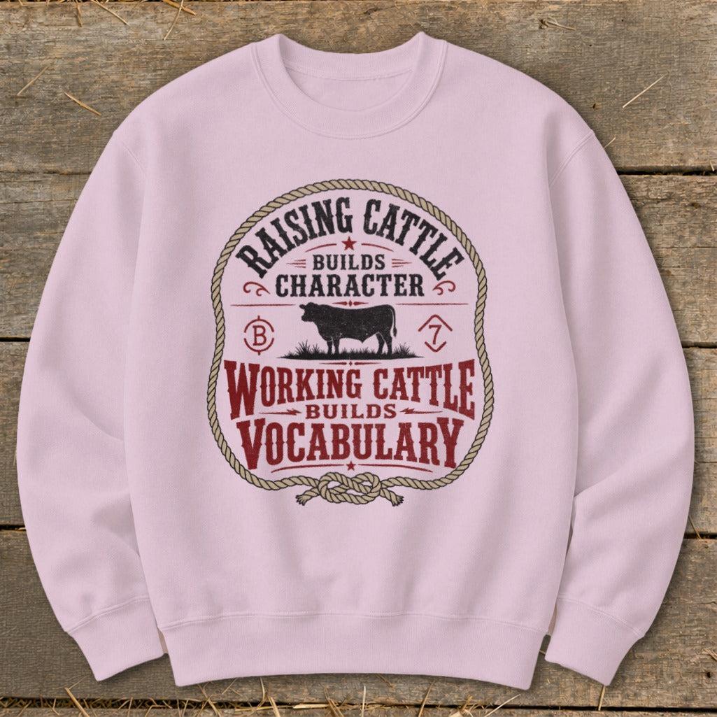 Working Cattle Vocabulary Sweatshirt