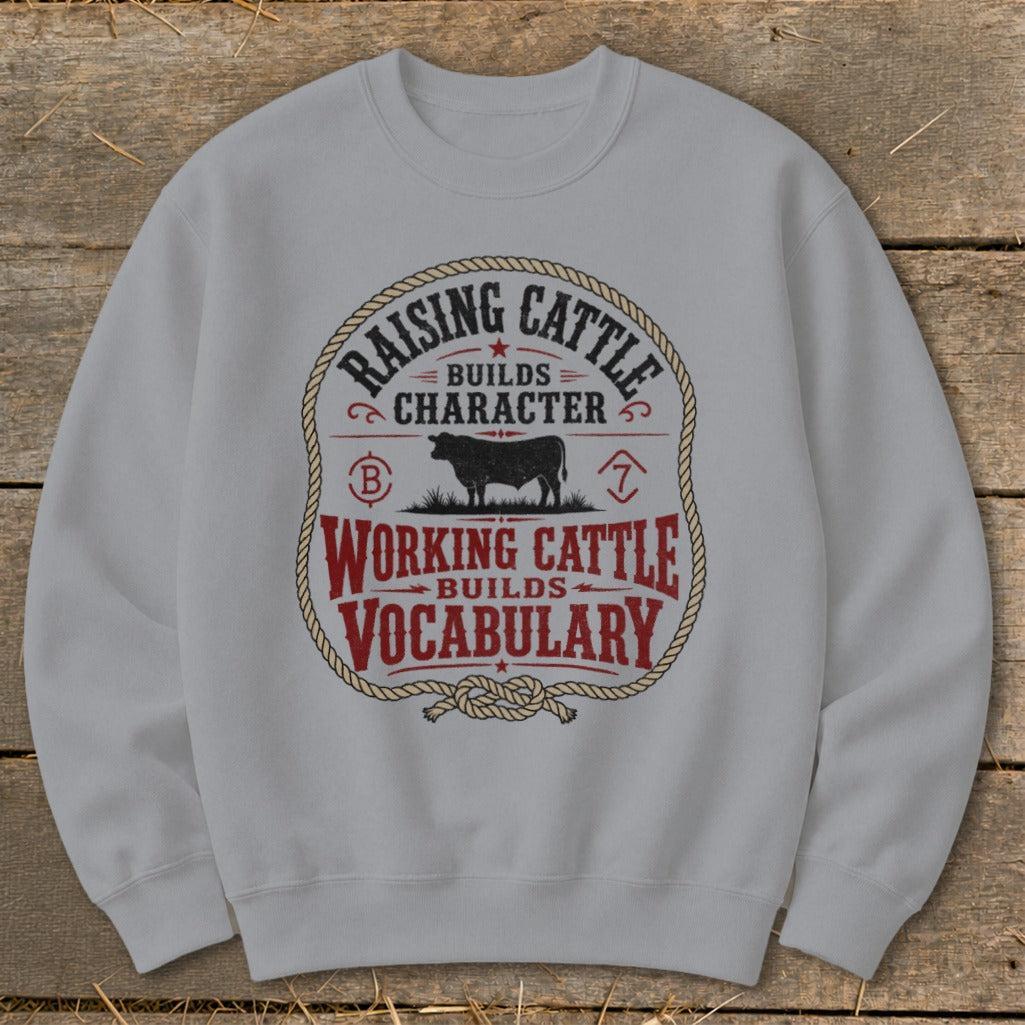 Working Cattle Vocabulary Sweatshirt
