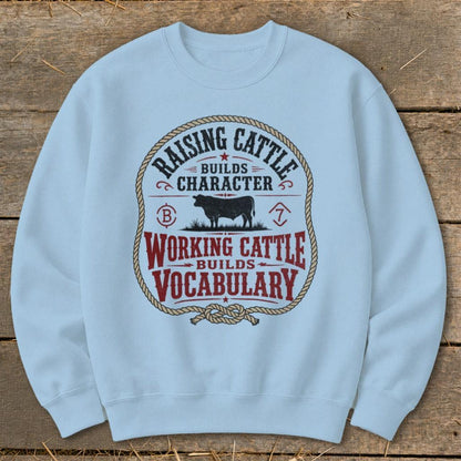 Working Cattle Vocabulary Sweatshirt