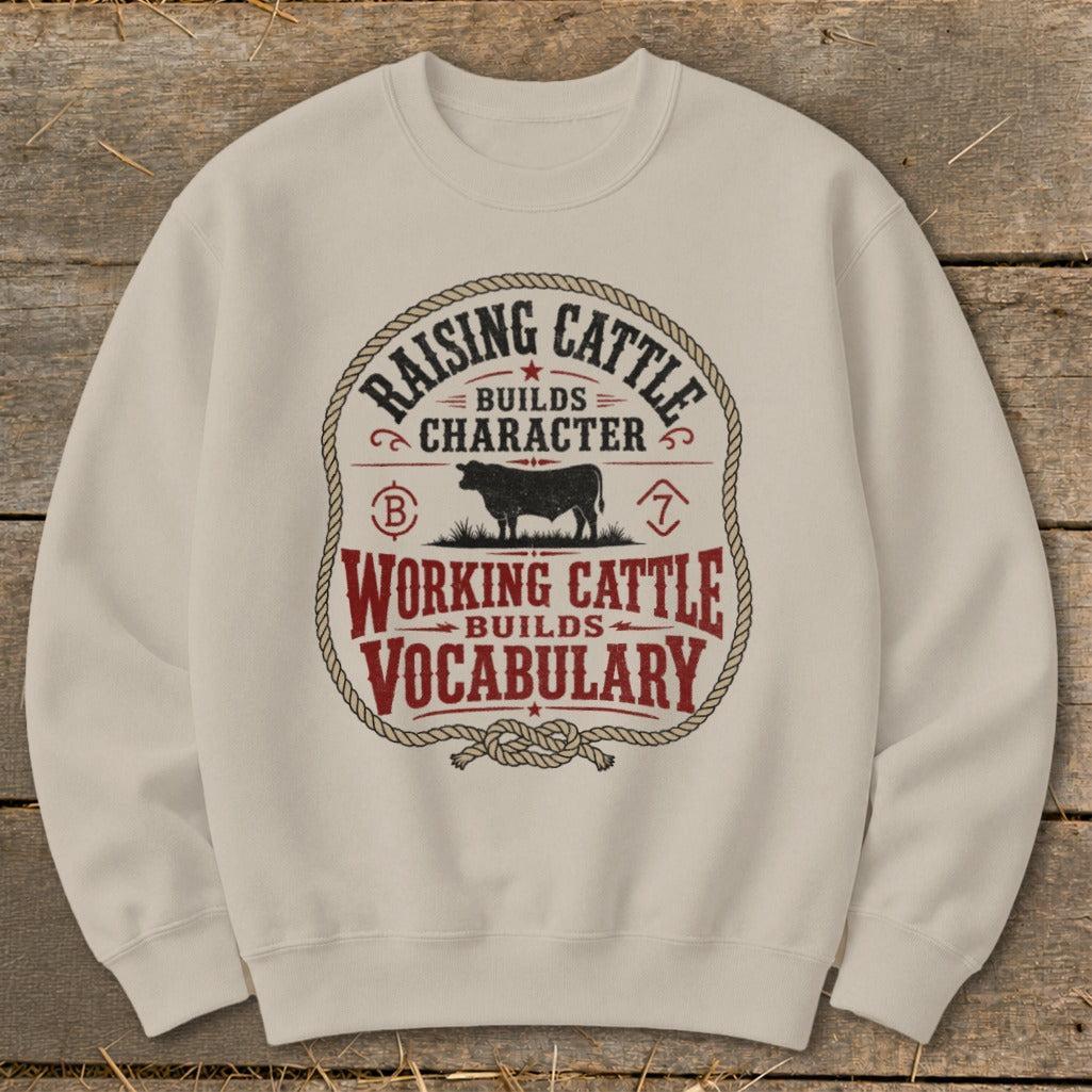 Working Cattle Vocabulary Sweatshirt