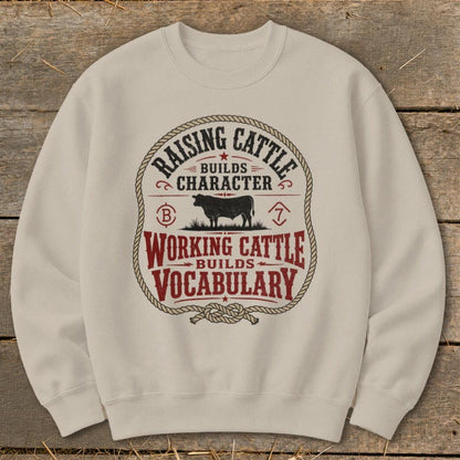 Working Cattle Vocabulary Sweatshirt