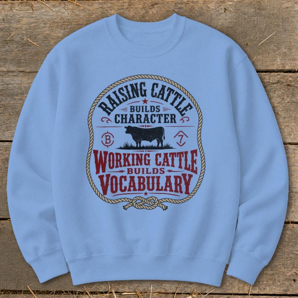 Working Cattle Vocabulary Sweatshirt
