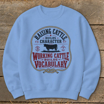 Working Cattle Vocabulary Sweatshirt
