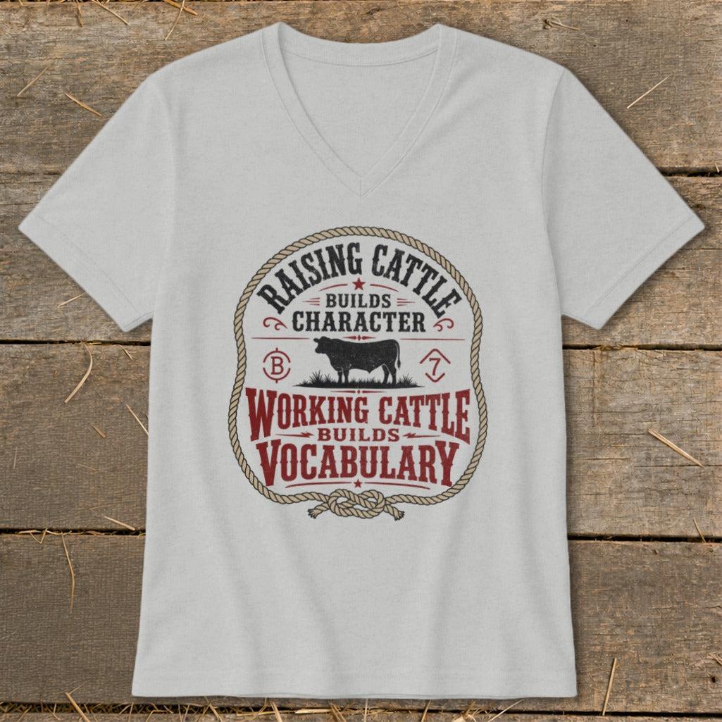 Working Cattle Vocabulary V-neck