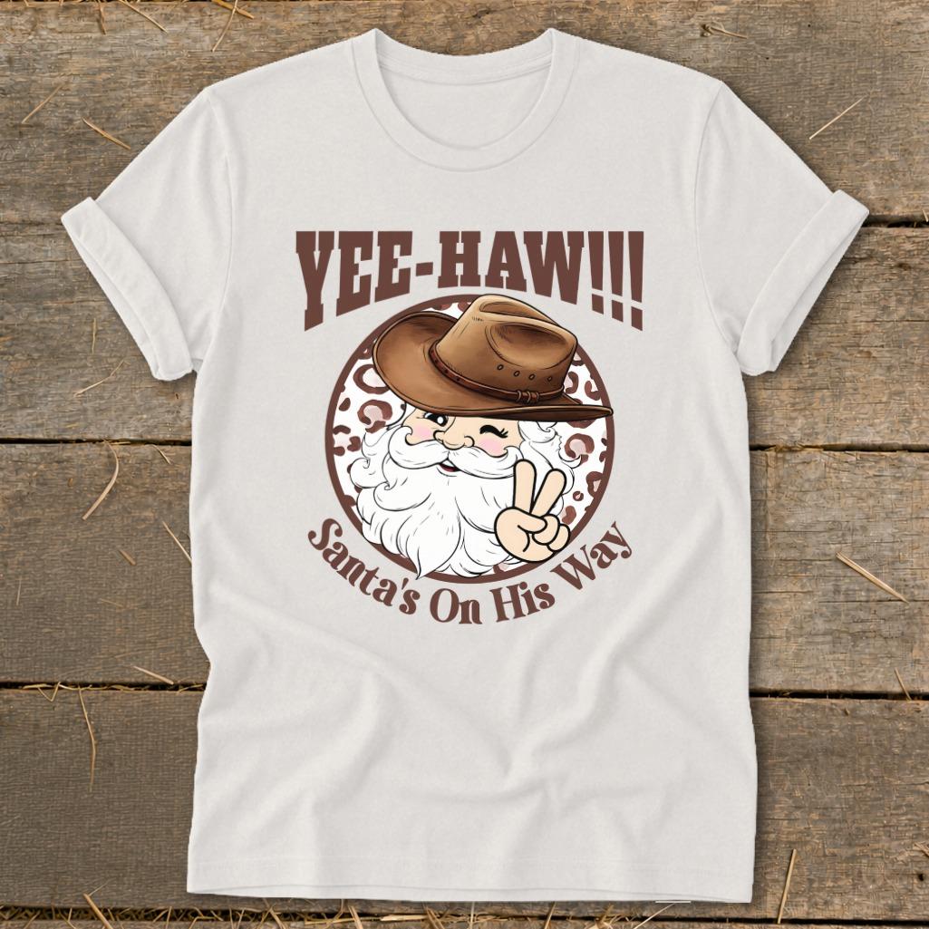 Yee-Haw Santa Softstyle Tee - Vintage White