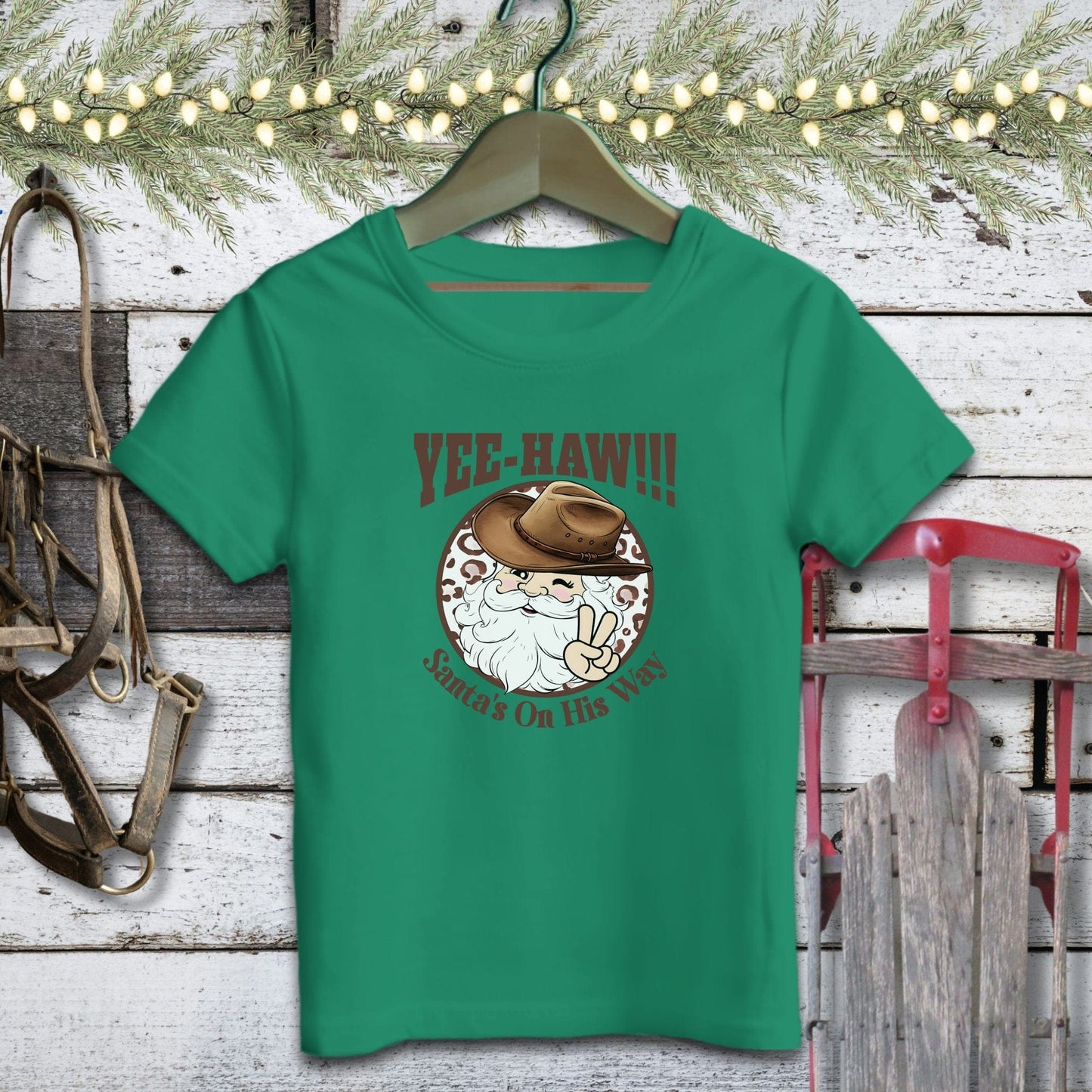Yee-Haw Santa Youth Shirt