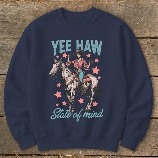 Yee Haw State of Mind Sweatshirt - Navy