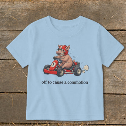 Off To Cause a Commotion Toddler Tee