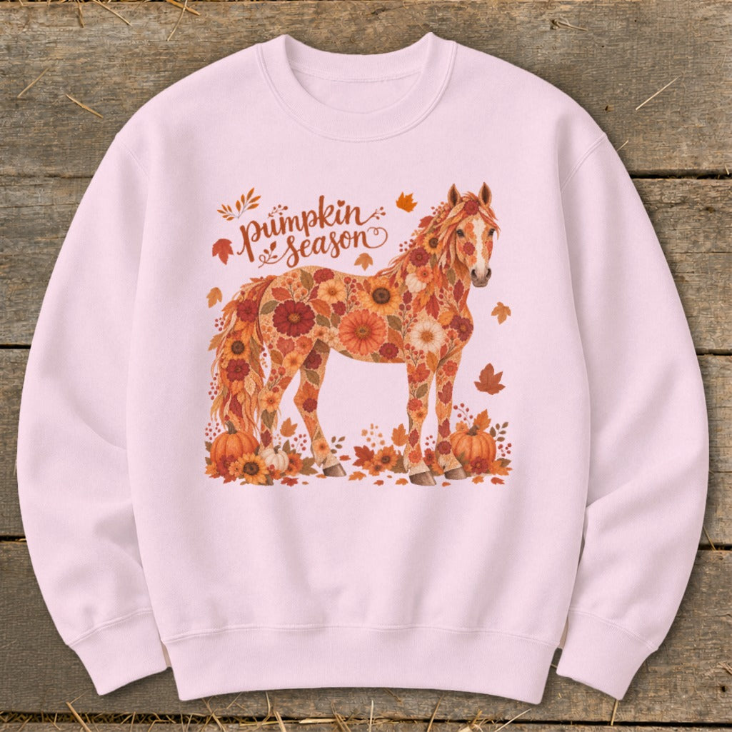 Fall Floral Horse Sweatshirt