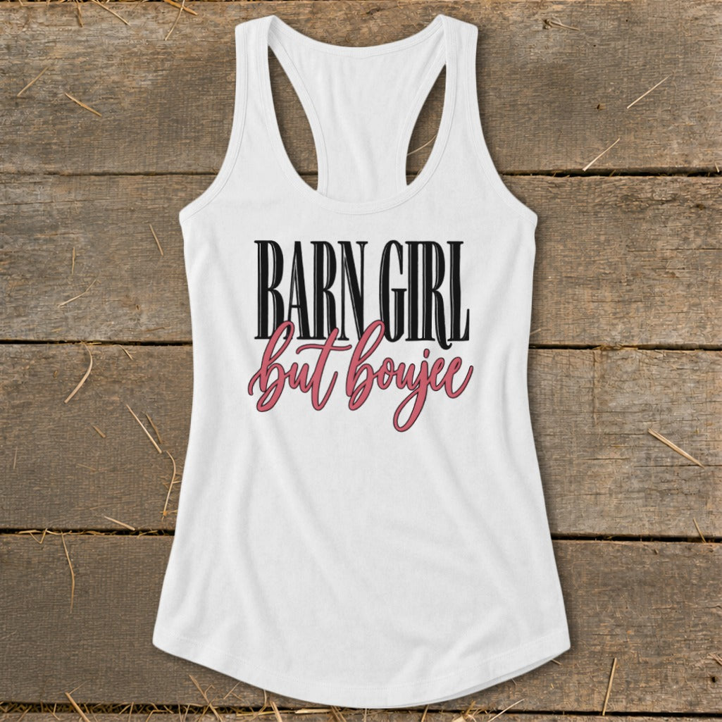 Barn Girl but Boujee Racerback Tank