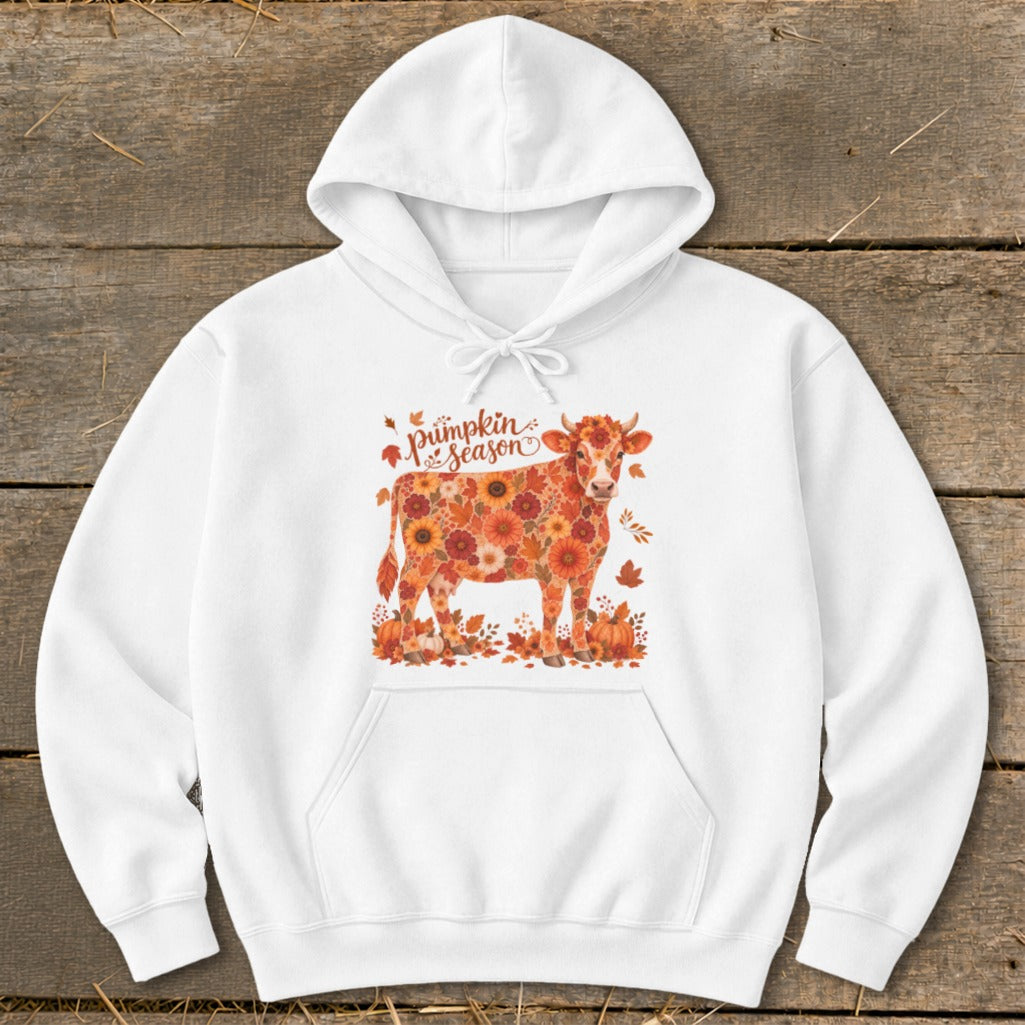 Fall Floral Cow Hoodie