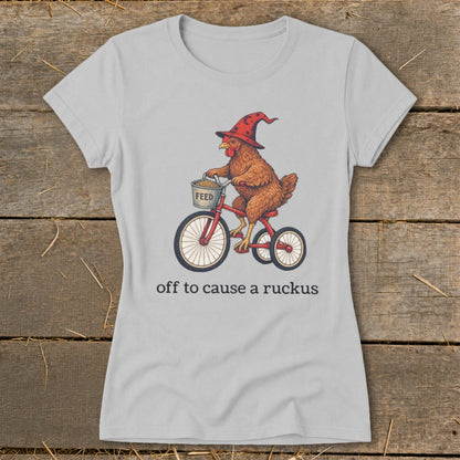 Off To Cause a Ruckus Ladies Tee