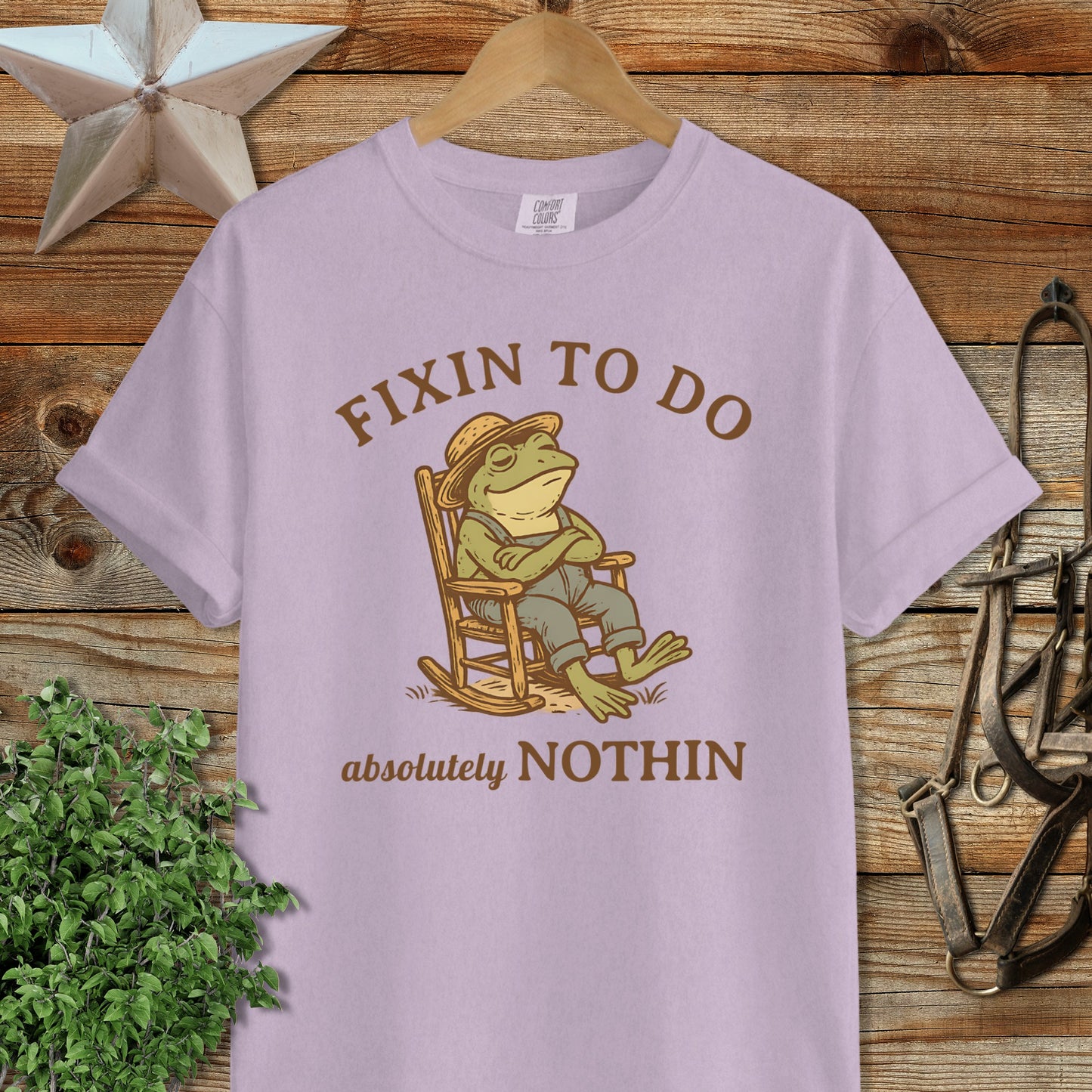 Fixin To Do Absolutely Nothin Frog Design T-shirt