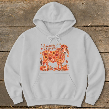 Fall Floral Brahman Cow Hoodie