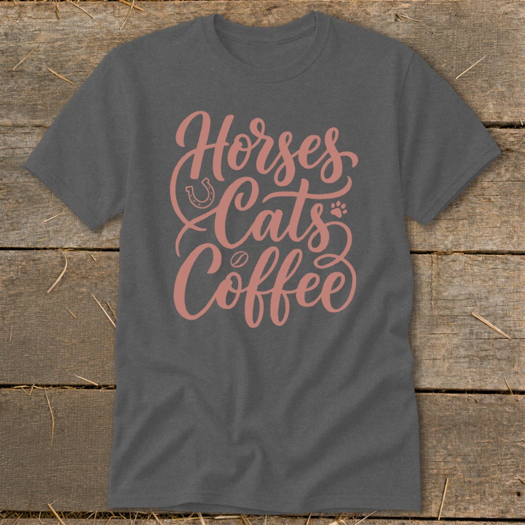 Horses, Cats & Coffee Classic Tee