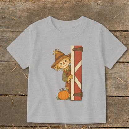 Peeking Scarecrow Toddler Tee