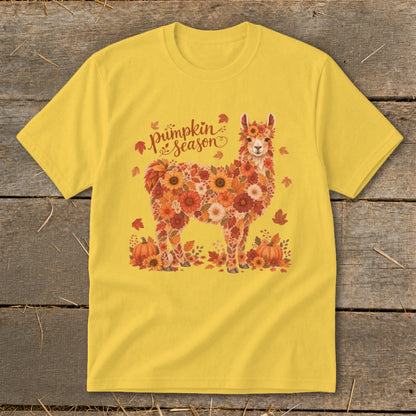 Fall Floral Llama Youth Tee