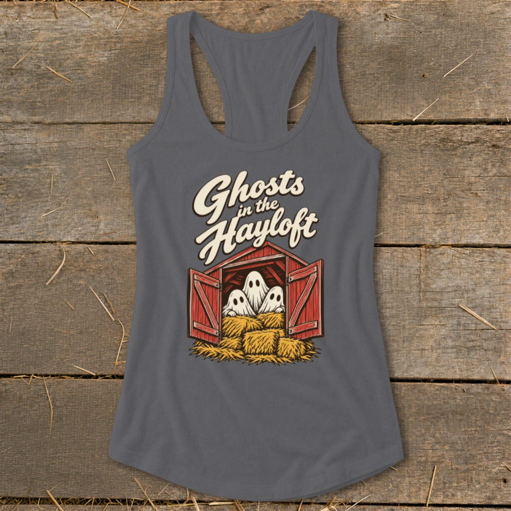 Ghosts in the Hayloft Racerback Tank