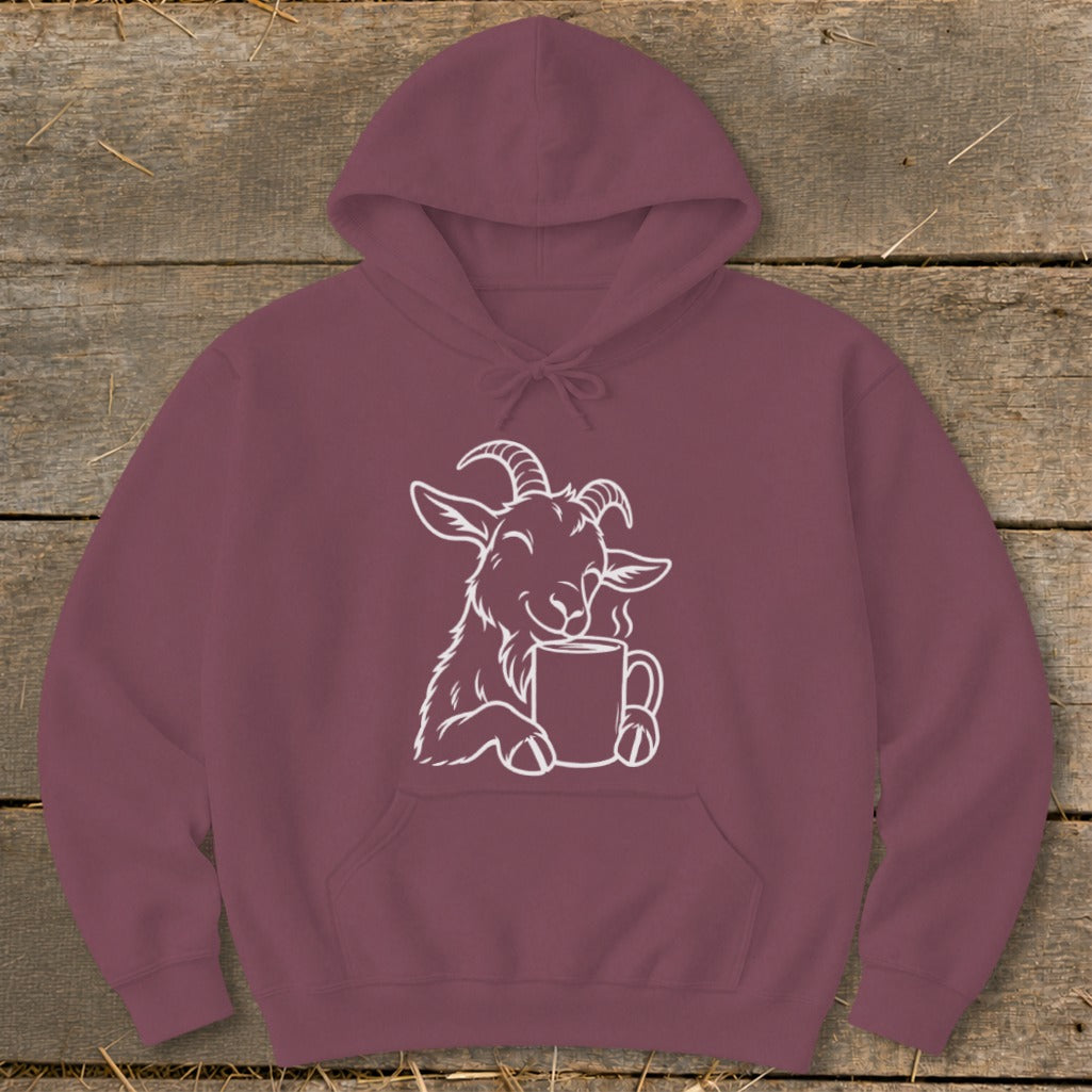 Morning Coffee Goat Hoodie