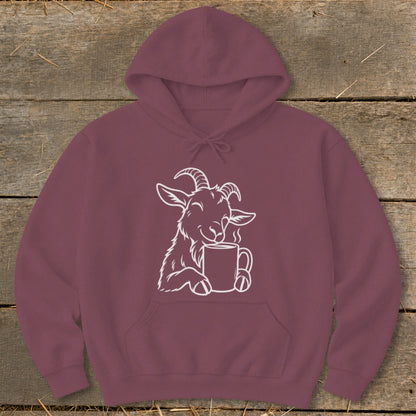 Morning Coffee Goat Hoodie