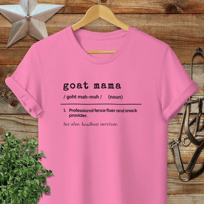 Adult T-shirt Adult T-Shirt / Azalea / S Goat Mama Definition T-shirt