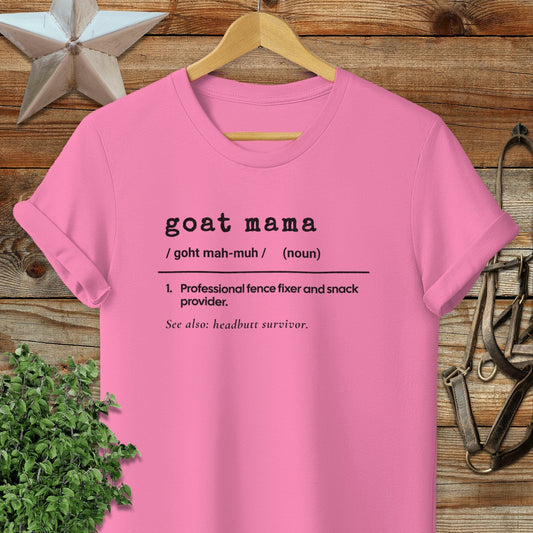 Adult T-shirt Adult T-Shirt / Azalea / S Goat Mama Definition T-shirt