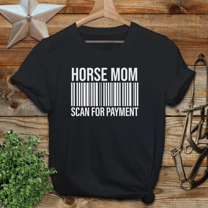 Adult T-shirt Adult T-Shirt / Black / S Horse Mom Scan for Payment T-shirt