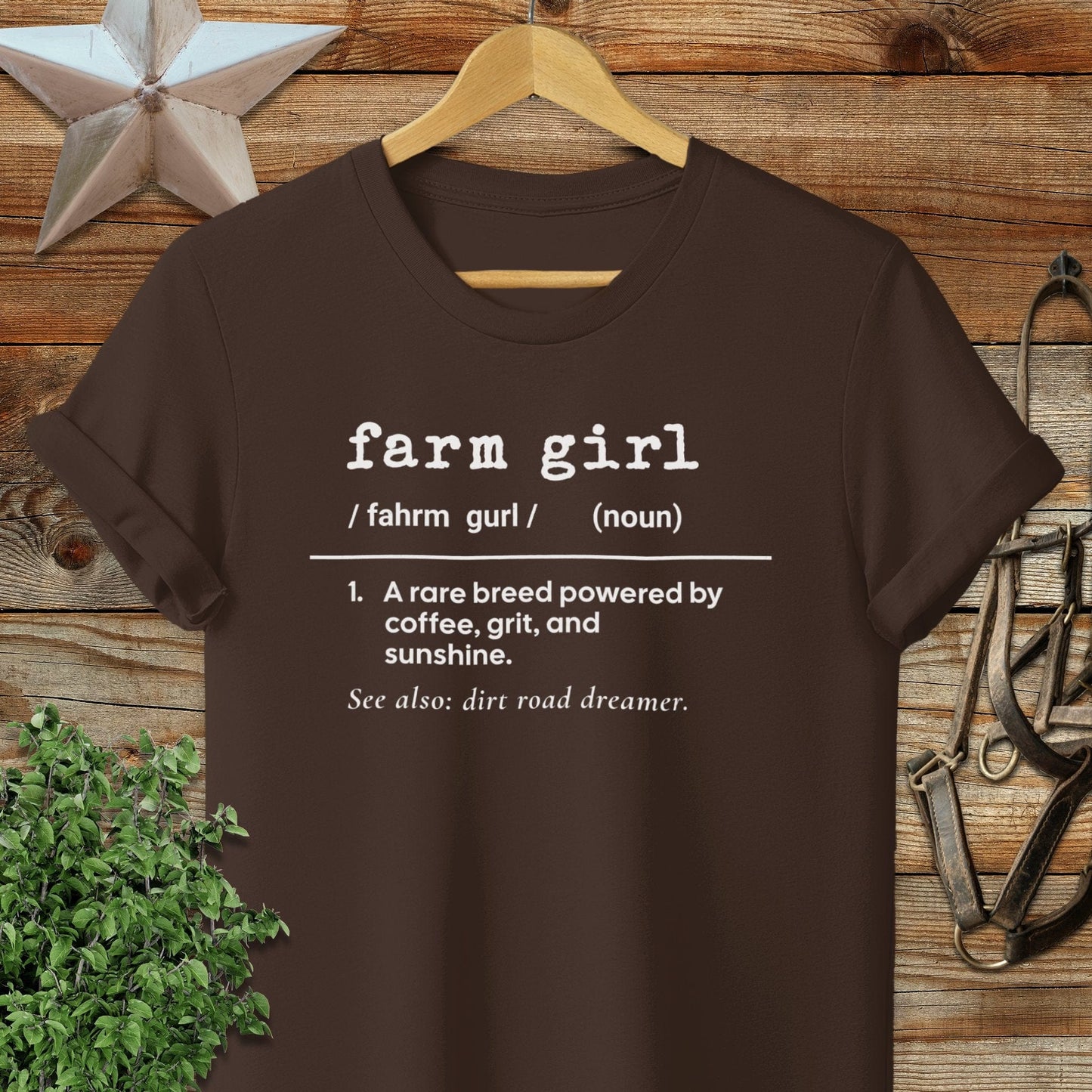 Adult T-shirt Adult T-Shirt / Chocolate / S Farm Girl Definition T-shirt