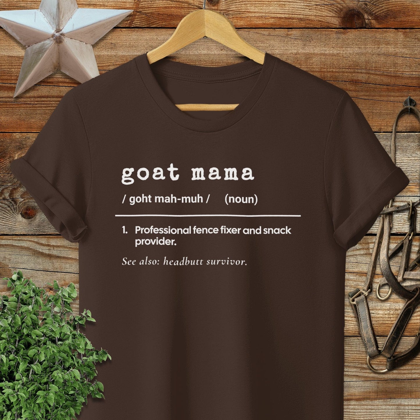 Adult T-shirt Adult T-Shirt / Chocolate / S Goat Mama Definition T-shirt