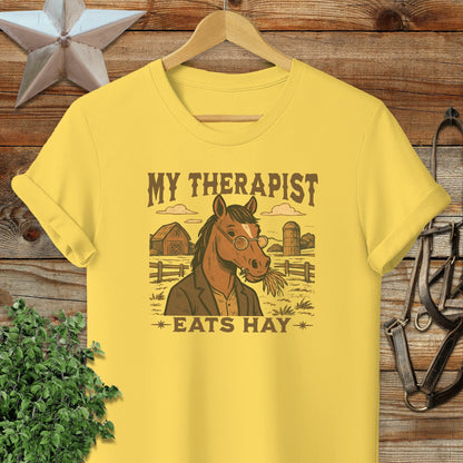 Adult T-shirt Adult T-Shirt / Daisy / S My Therapist Eats Hay T-shirt