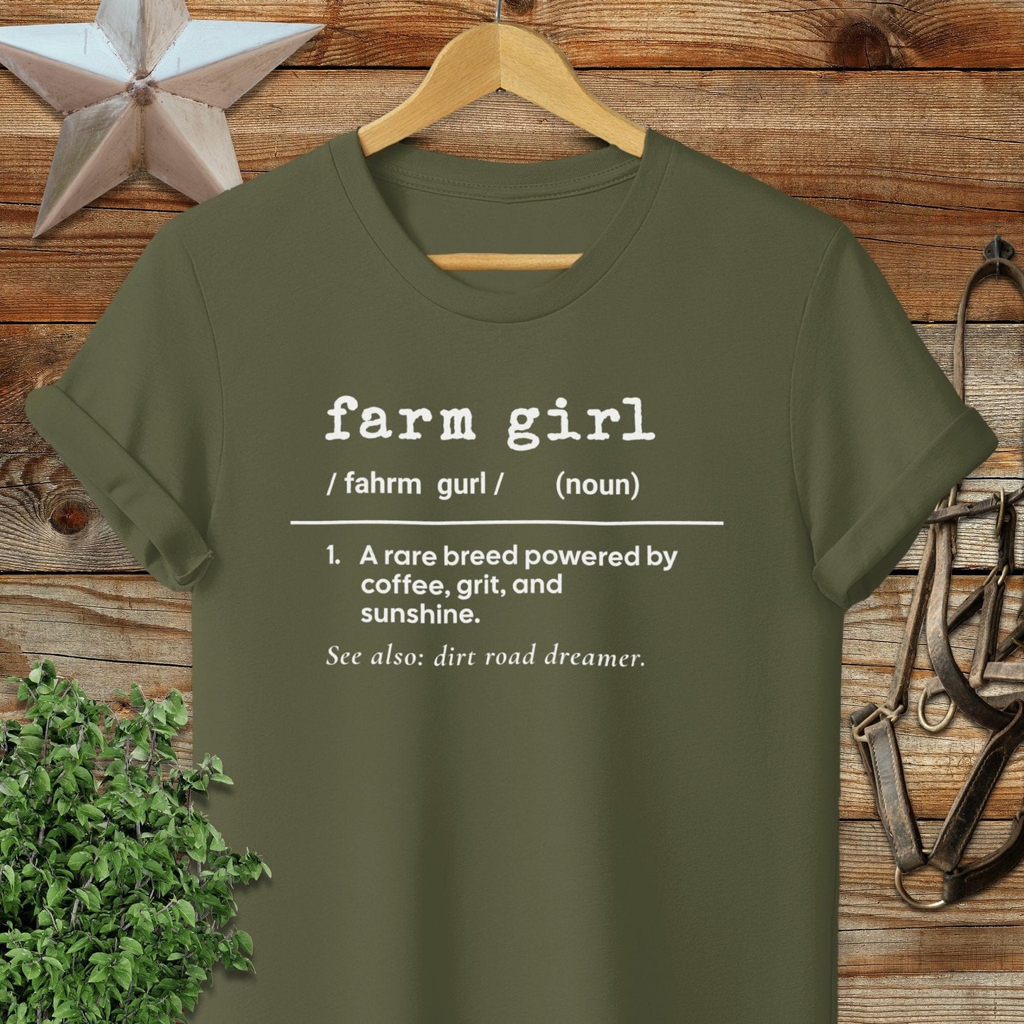 Adult T-shirt Adult T-Shirt / Military Green / S Farm Girl Definition T-shirt