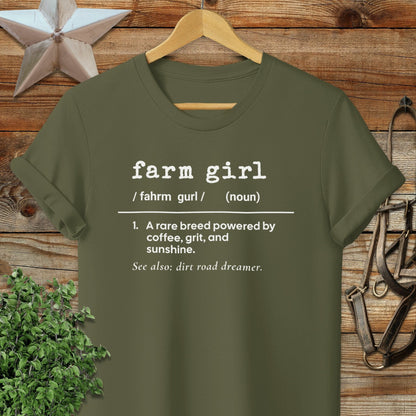 Adult T-shirt Adult T-Shirt / Military Green / S Farm Girl Definition T-shirt