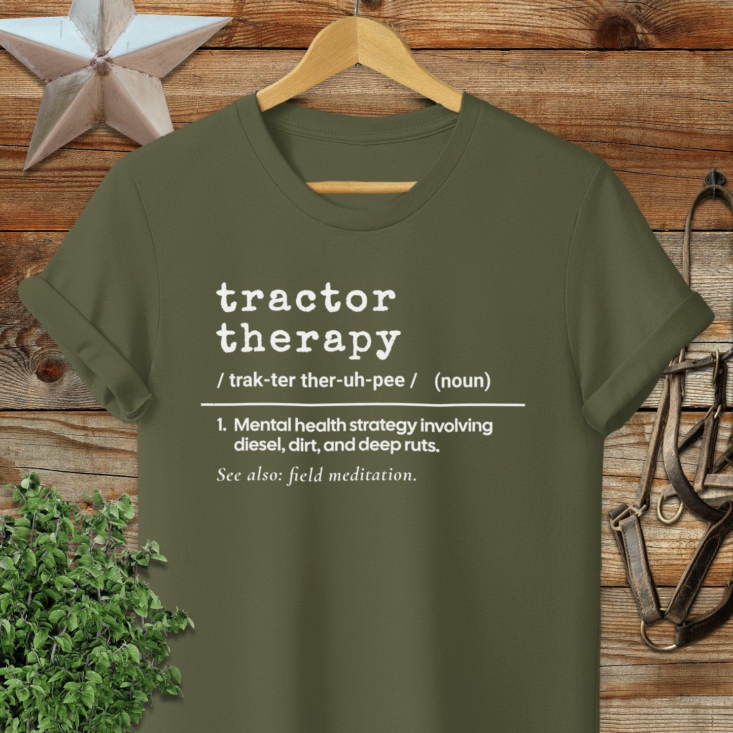 Adult T-shirt Adult T-Shirt / Military Green / S Tractor Therapy Definition T-shirt