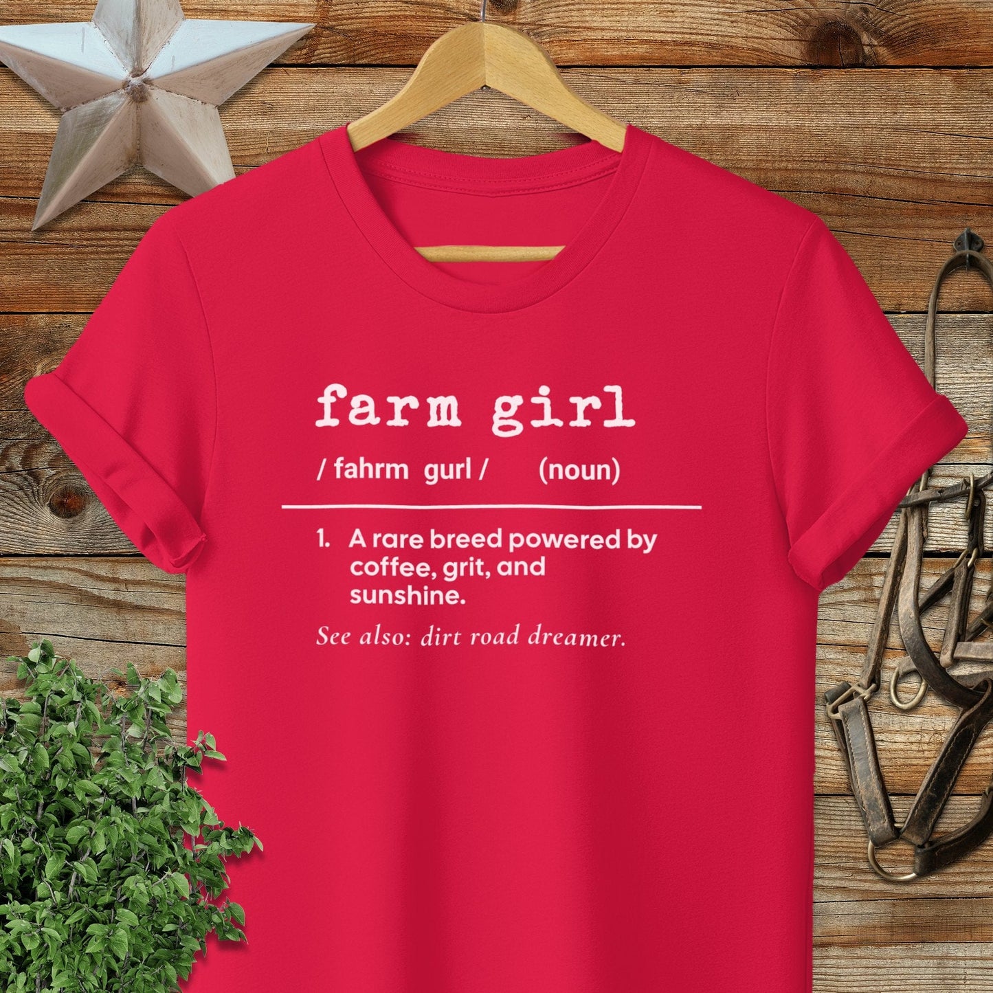 Adult T-shirt Adult T-Shirt / Red / S Farm Girl Definition T-shirt