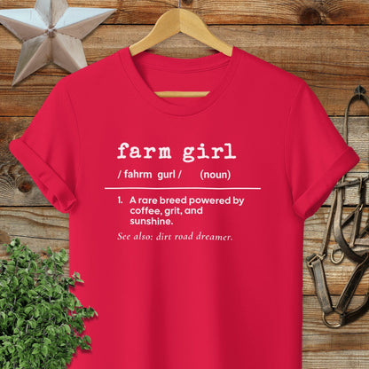 Adult T-shirt Adult T-Shirt / Red / S Farm Girl Definition T-shirt