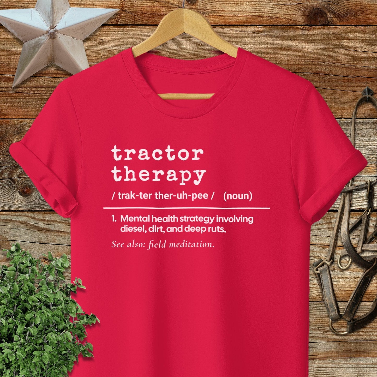 Adult T-shirt Adult T-Shirt / Red / S Tractor Therapy Definition T-shirt