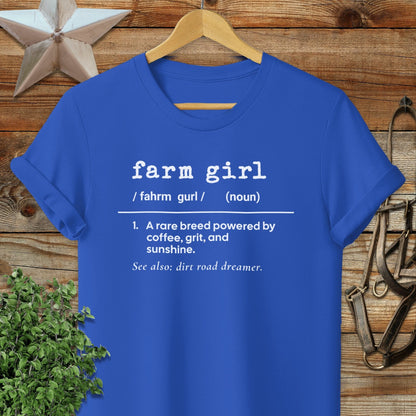 Adult T-shirt Adult T-Shirt / Royal / S Farm Girl Definition T-shirt