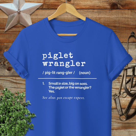 Adult T-shirt Adult T-Shirt / Royal / S Piglet Wrangler Definition T-shirt