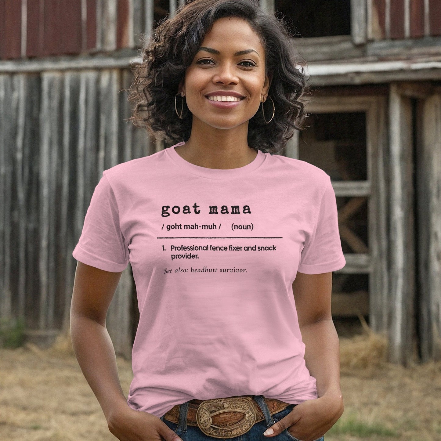 Adult T-shirt Goat Mama Definition T-shirt