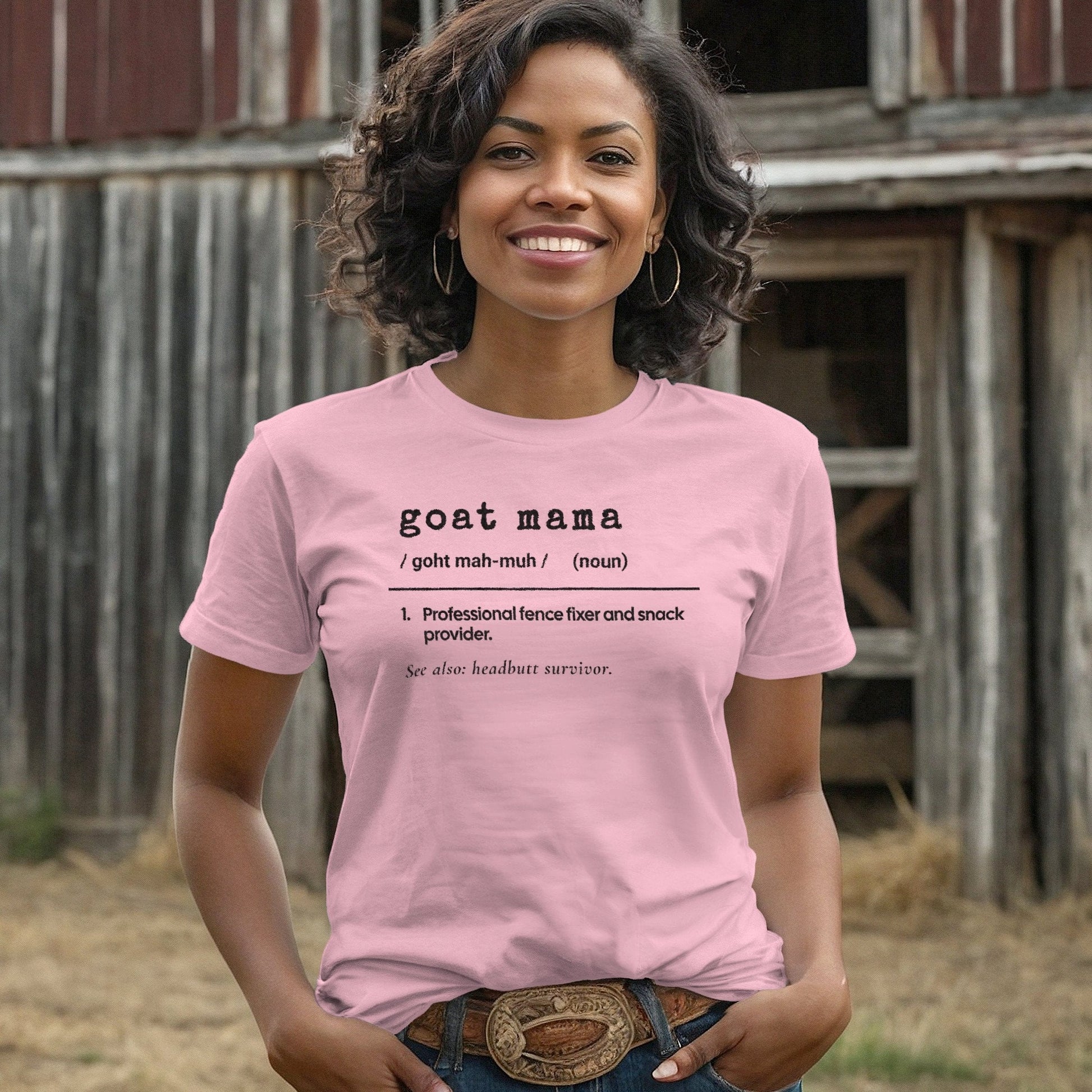 Adult T-shirt Goat Mama Definition T-shirt