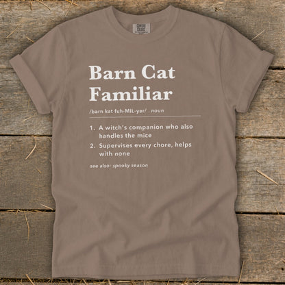 Barn Cat Familiar Definition Signature Tee